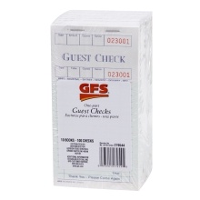 slide 1 of 1, GFS One Part Guest Checks, 1000 ct