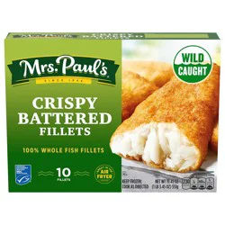 Mrs. Paul's Crispy Battered Fillets, 10 Fillets, 19.45 oz