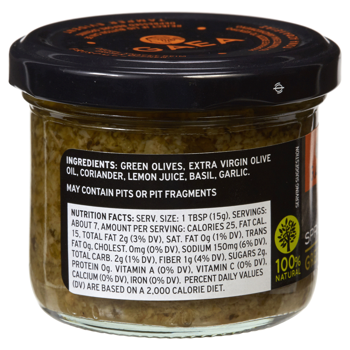 slide 2 of 3, Gaea Cat Coras Kitchen Green Olive Tapenade with Lemon and Basil, 3.5 oz