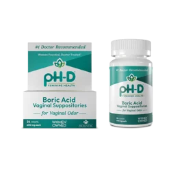 pH-D Feminine Health Boric Acid Vaginal Suppositories 24 ea