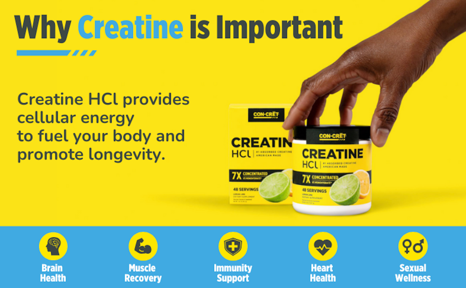 slide 7 of 7, Con Cret Creatine Powder, 4.5 oz