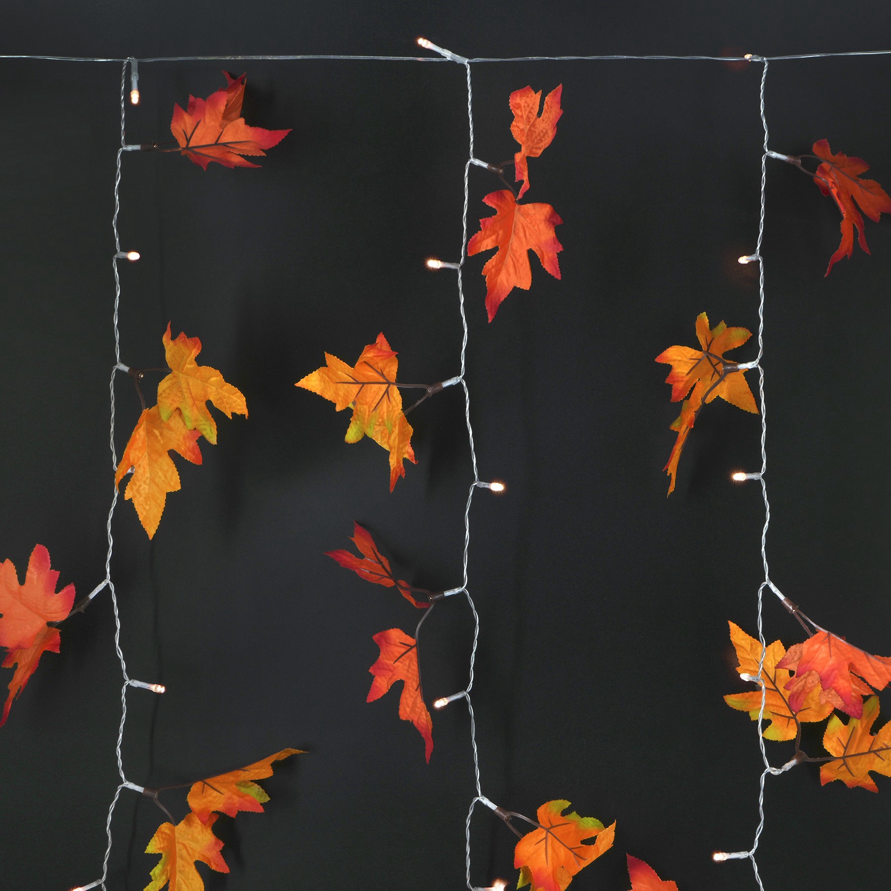 slide 2 of 2, 120ct. Warm White Led Leaf Curtain String Lights By Ashland, 120 ct