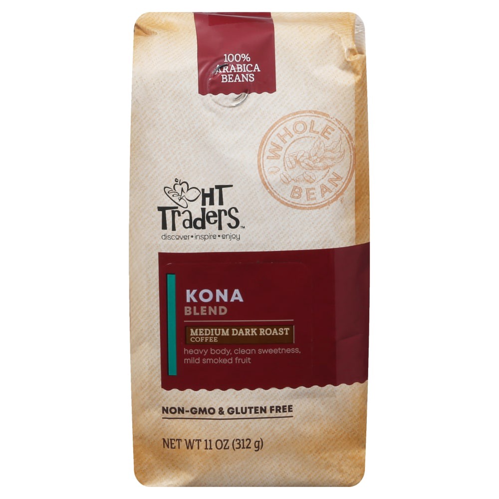 slide 1 of 4, Harris Teeter Traders Coffee - Whole Bean - Kona Blend - 12 oz, 12 oz