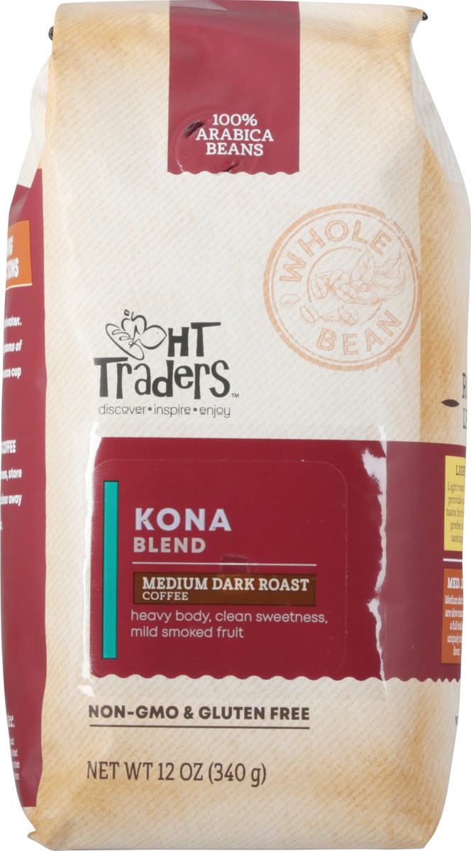 slide 1 of 11, Harris Teeter Traders Coffee - Whole Bean - Kona Blend - 12 oz, 12 oz