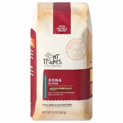 Harris Teeter Traders Coffee - Whole Bean - Kona Blend - 12 oz