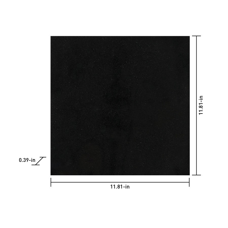 slide 6 of 6, Satori Absolute Black 12-in x 12-in Polished Natural Granite Floor and Wall Tile ( 1.0-sq ft Piece ), 1 ct