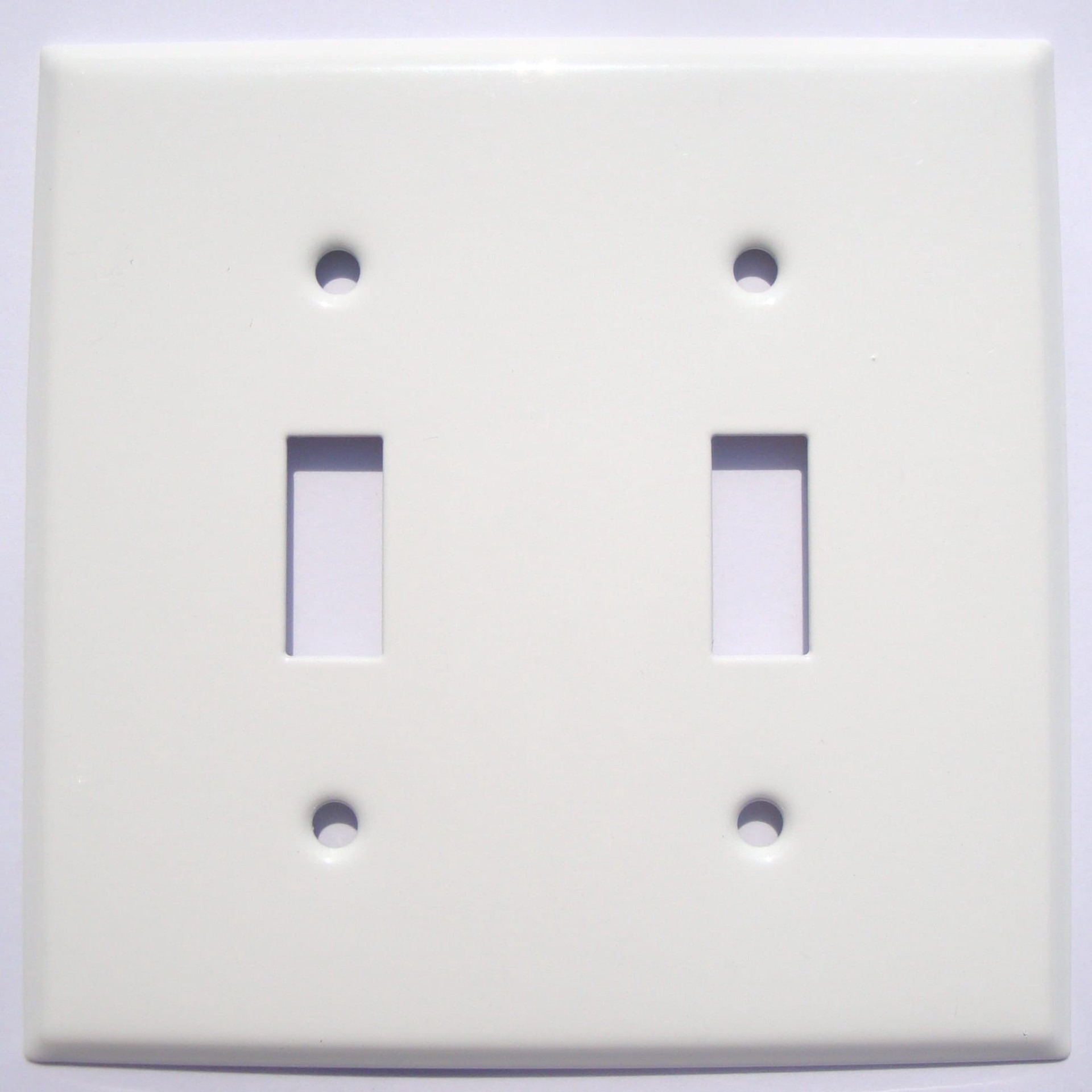 slide 1 of 1, Mulberry 2 -Gang Standard Size White Steel Indoor Toggle Wall Plate, 1 ct