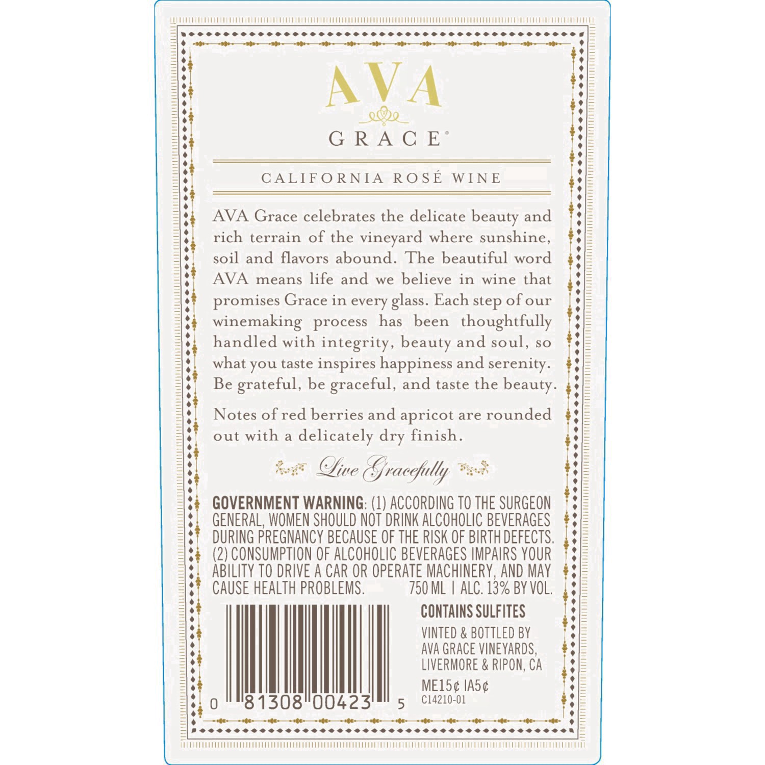 slide 3 of 28, Ava Grace Rosé Wine - 750ml Bottle, 750 ml