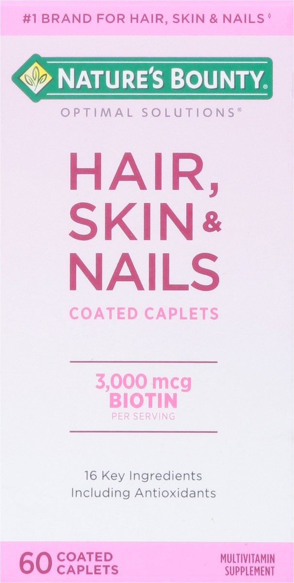 slide 2 of 9, Nature's Bounty Optimal Solutions Skin Hair and Nails Formula Tablet, 60 ct