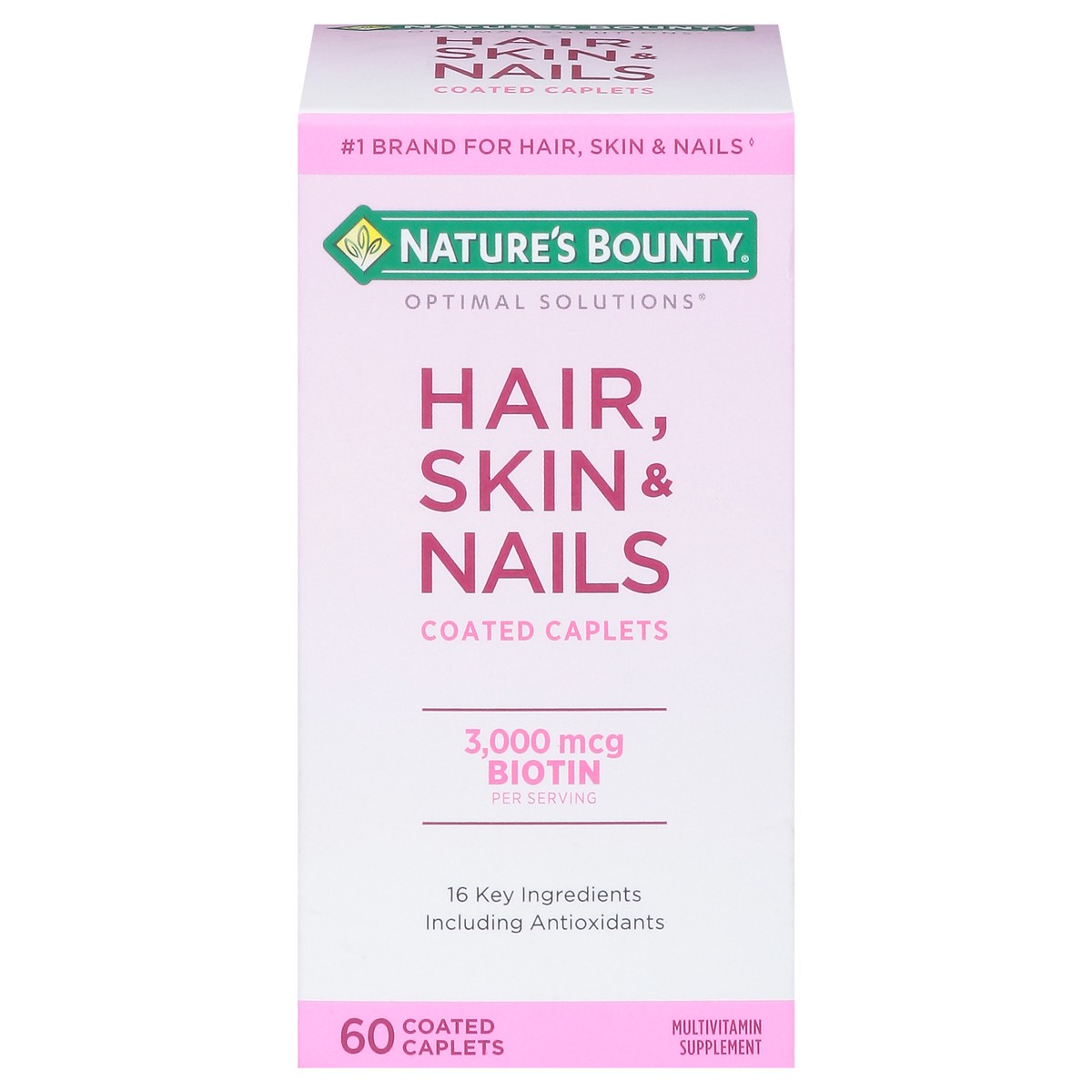 slide 1 of 9, Nature's Bounty Optimal Solutions Skin Hair and Nails Formula Tablet, 60 ct