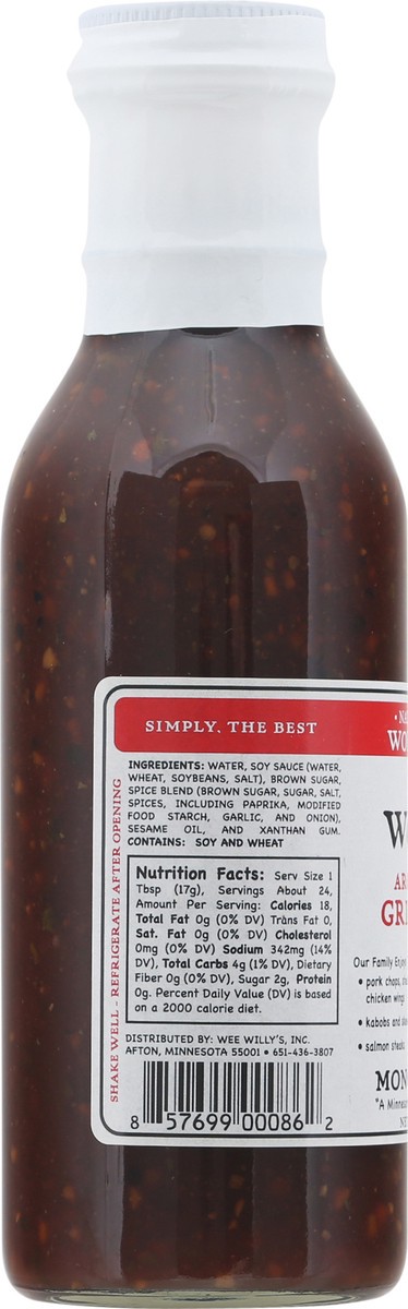 slide 8 of 12, Wee Willy's Mongolian Bbq Grilling Sauce, 14.5 fl oz