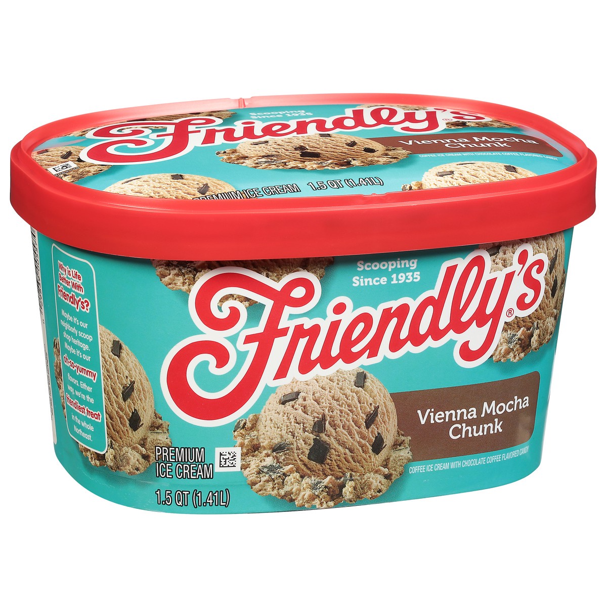 slide 2 of 9, Friendly's Premium Vienna Mocha Chunk Ice Cream 1.5 qt, 48 oz