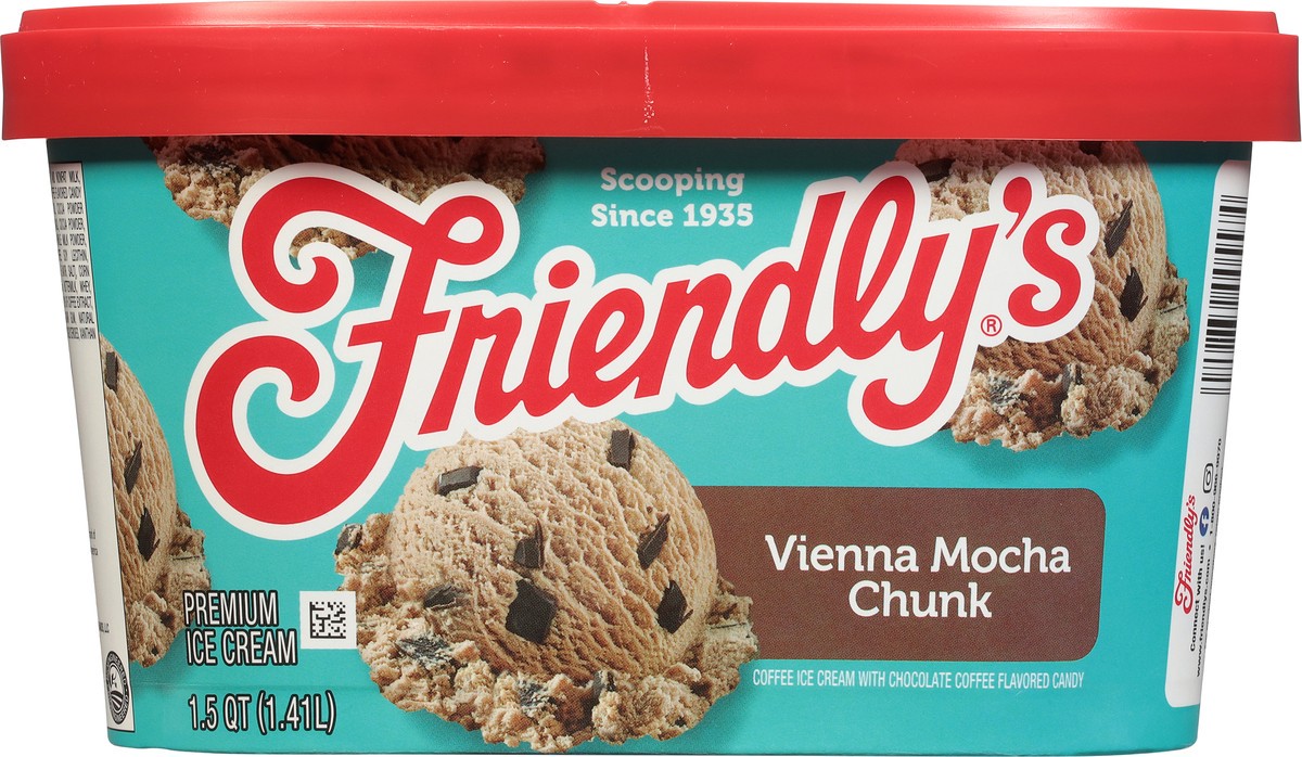 slide 4 of 9, Friendly's Premium Vienna Mocha Chunk Ice Cream 1.5 qt, 48 oz