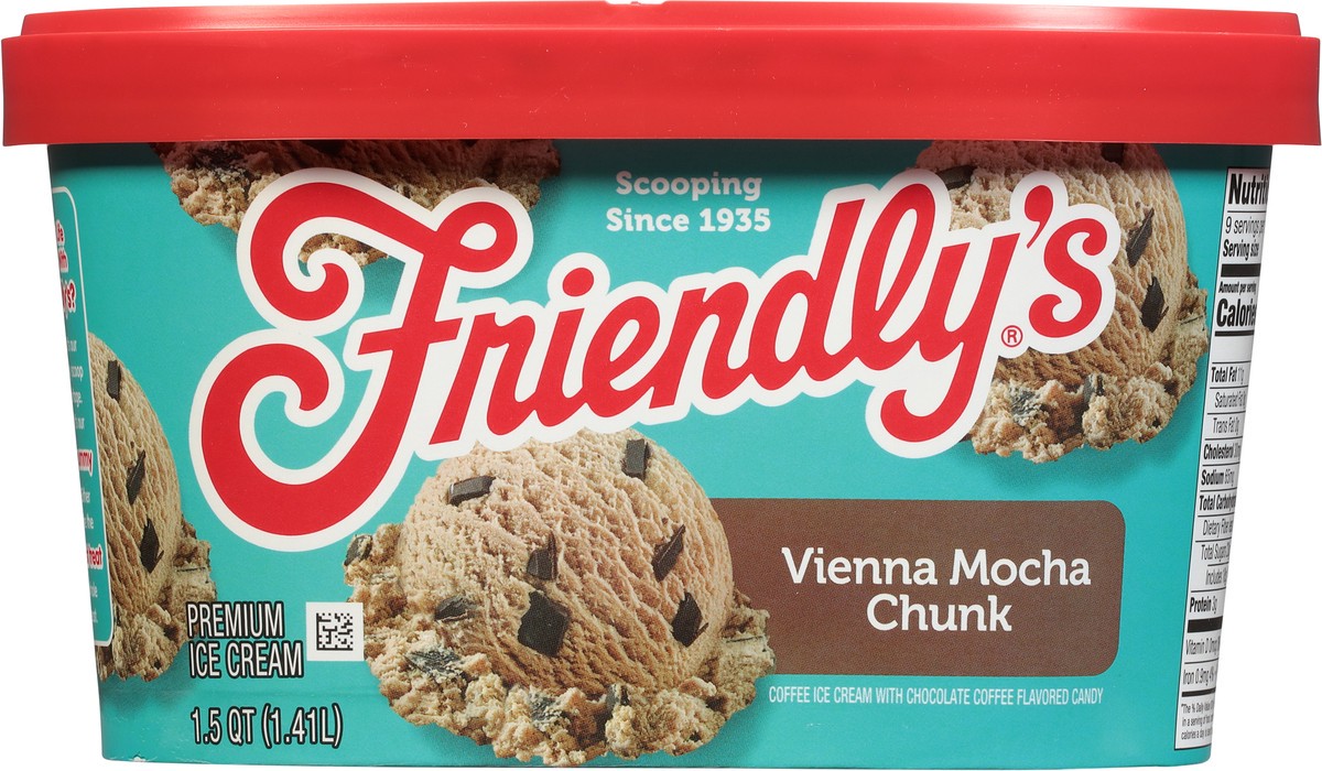 slide 3 of 9, Friendly's Premium Vienna Mocha Chunk Ice Cream 1.5 qt, 48 oz