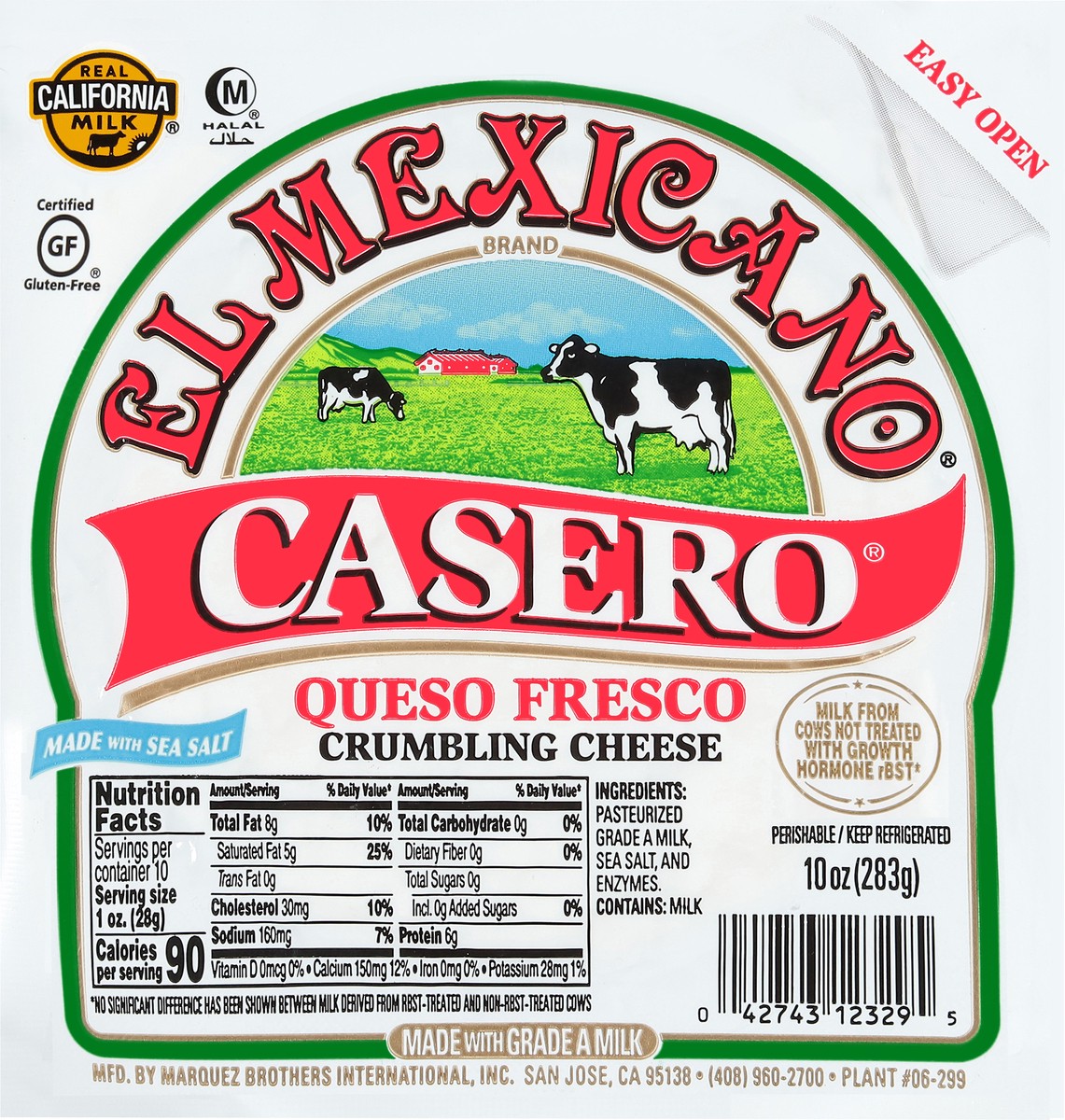 slide 11 of 14, El Mexicano Casero Queso Fresco Crumbling Cheese 10 oz, 10 oz
