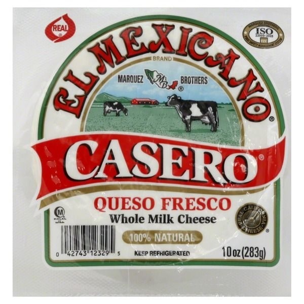 slide 1 of 1, El Mexicano Queso Fresco Casero Whole Milk Cheese, 10 oz