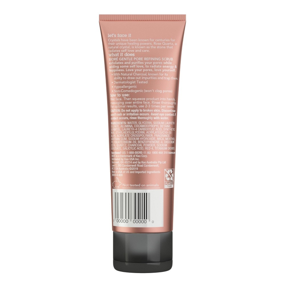 slide 2 of 2, Biore Face Scrub Rose Qurtz & Chrcoa, 4 oz
