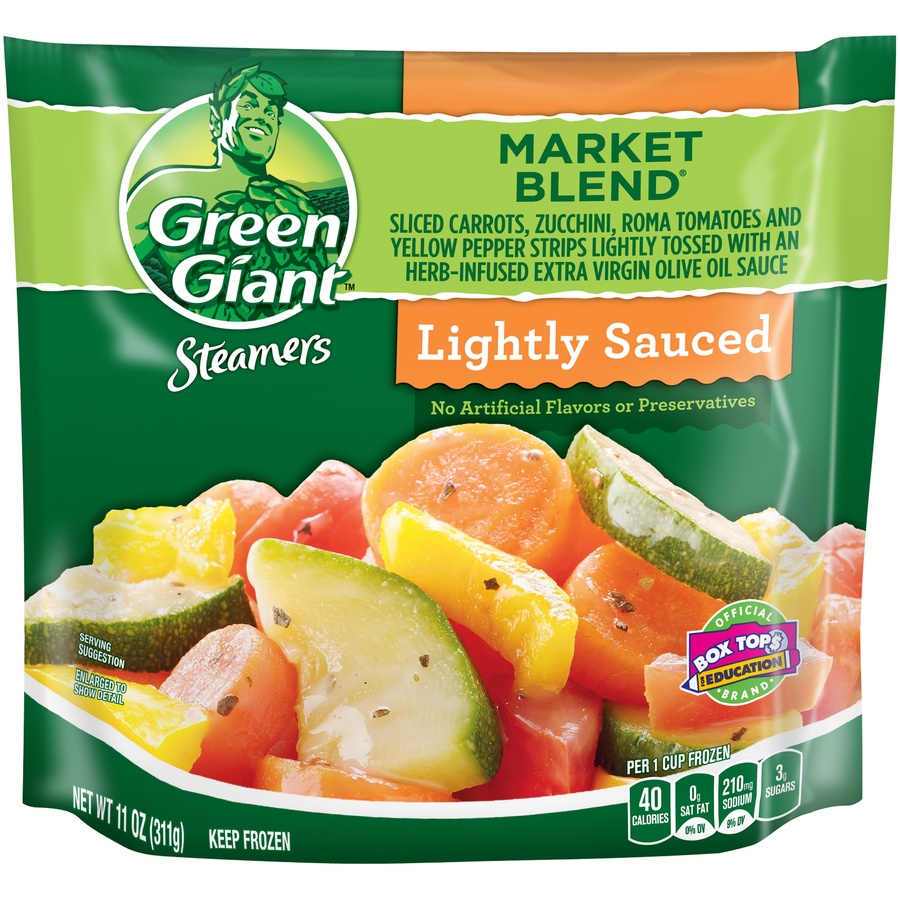 slide 1 of 3, Green Giant Steamers Lightly Sauced Market Blend Vegetables, 11 oz