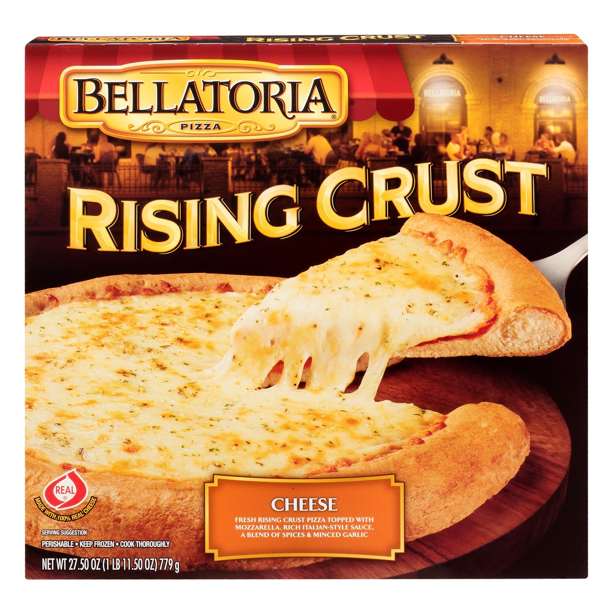 slide 1 of 12, Bellatoria Rising Crust Cheese Pizza 27.5 oz, 27.5 oz