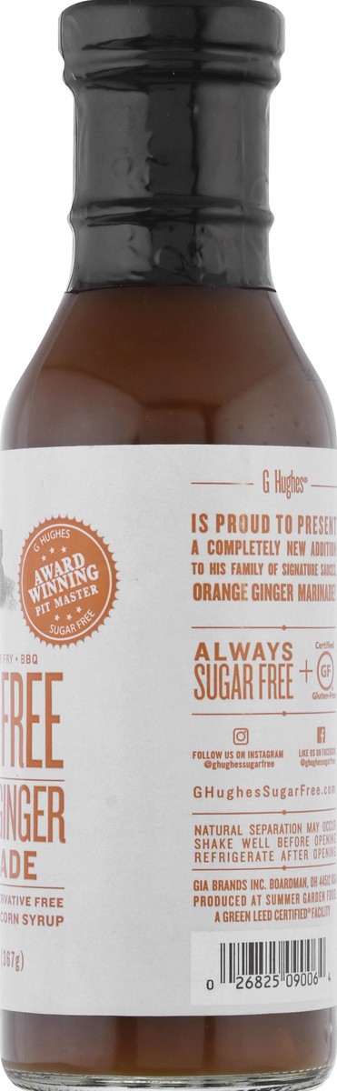 slide 8 of 9, G Hughes Sugar Free Orange Ginger Marinade, 12 oz