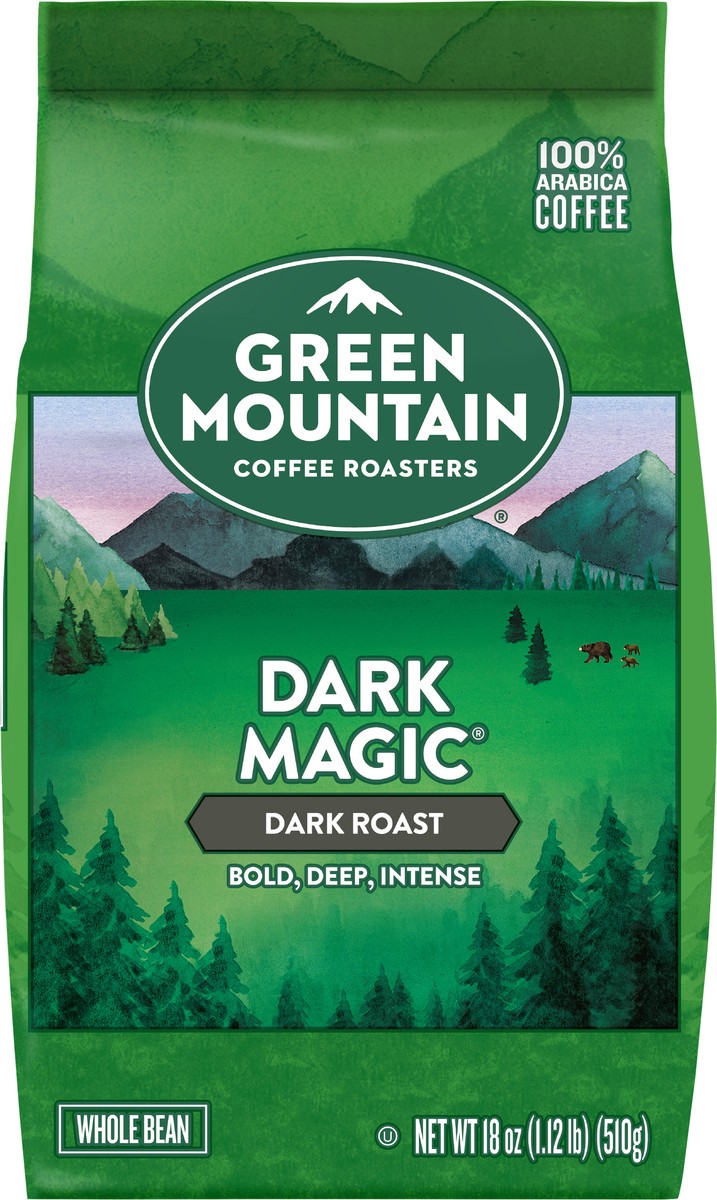 slide 1 of 10, Green Mountain Coffee Roasters Dark Magic Dark Roast Whole Bean Coffee 18 oz Bag, 18 oz