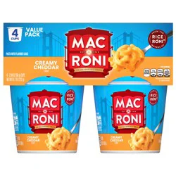 Mac-A-Roni Mac A Roni Pasta With Flavored Sauce Creamy Cheddar 2.04 Oz, 4 Count