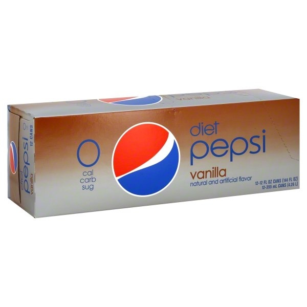 slide 1 of 1, Pepsi Cola, Vanilla, Diet - 12 ct, 12 ct