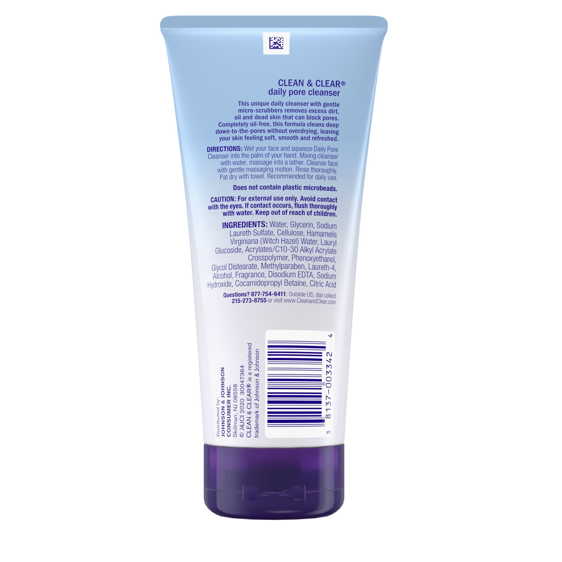 slide 7 of 9, Clean & Clear Daily Pore Cleanser, 5.5 oz