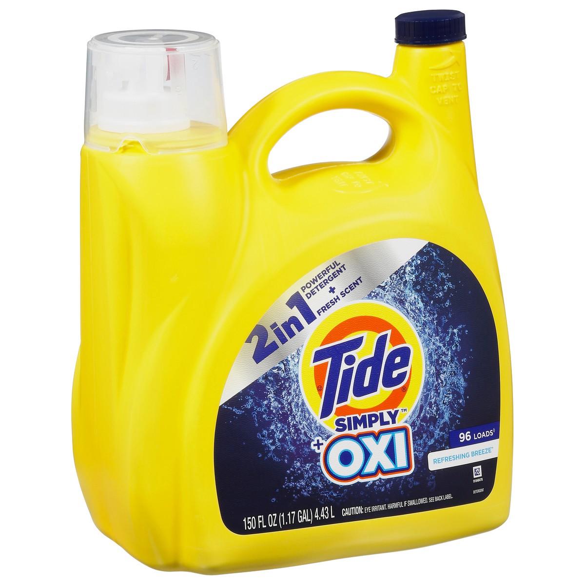 slide 7 of 9, Tide Simply + Oxi Refreshing Breeze Detergent 150 fl oz, 150 fl oz