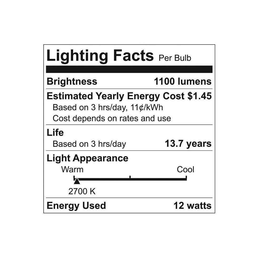 slide 2 of 3, GE Light Bulb LED Soft White 12 Watts, 1 ct