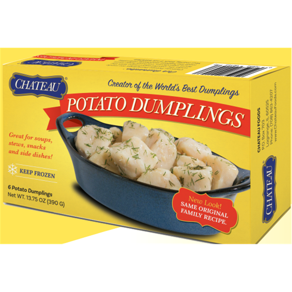 slide 1 of 13, Chateau Potato Dumplings, 13.75 oz