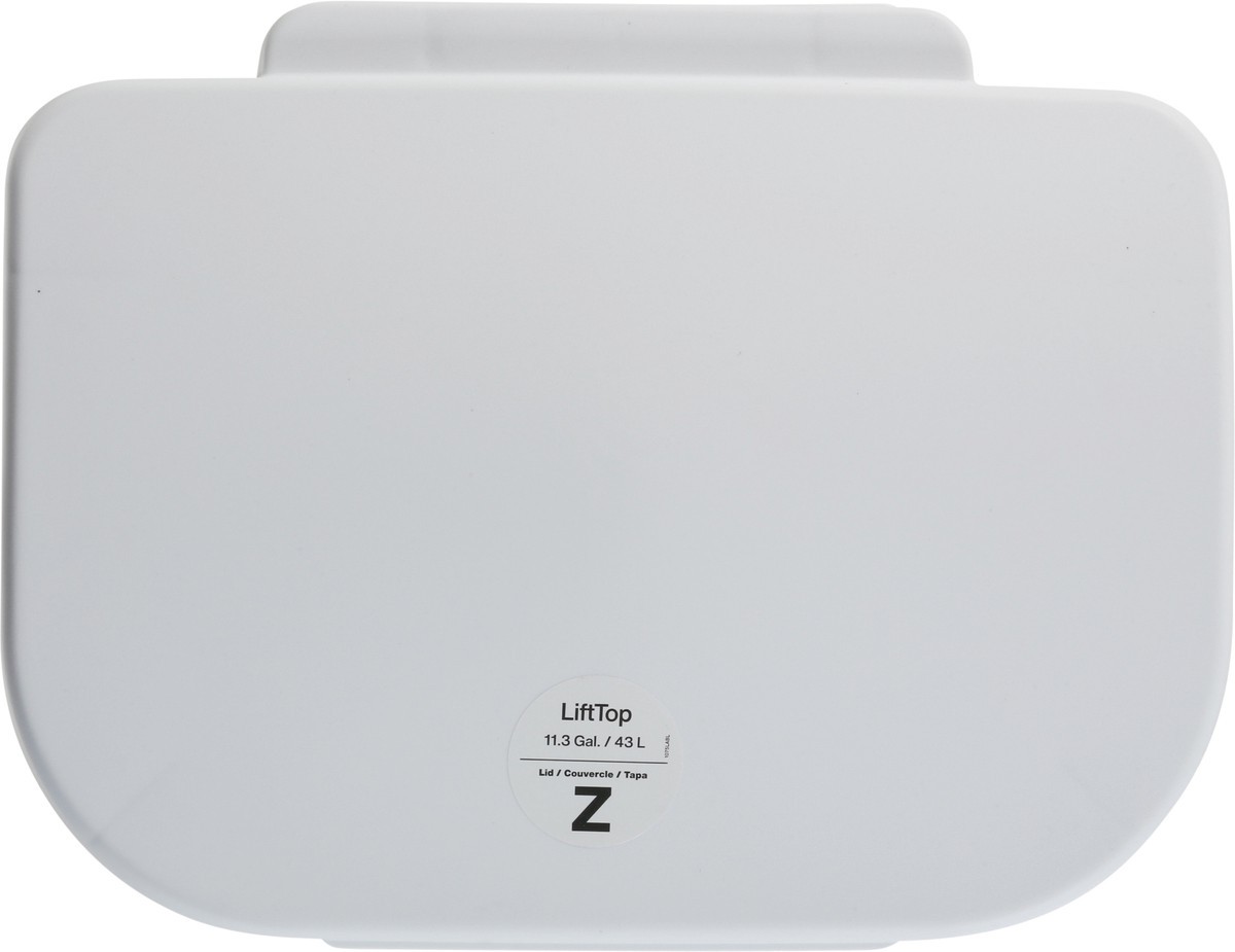 slide 6 of 11, Sterilite 13 Gallon White Base Z LiftTop Trash Can 1 ea, 1 ct