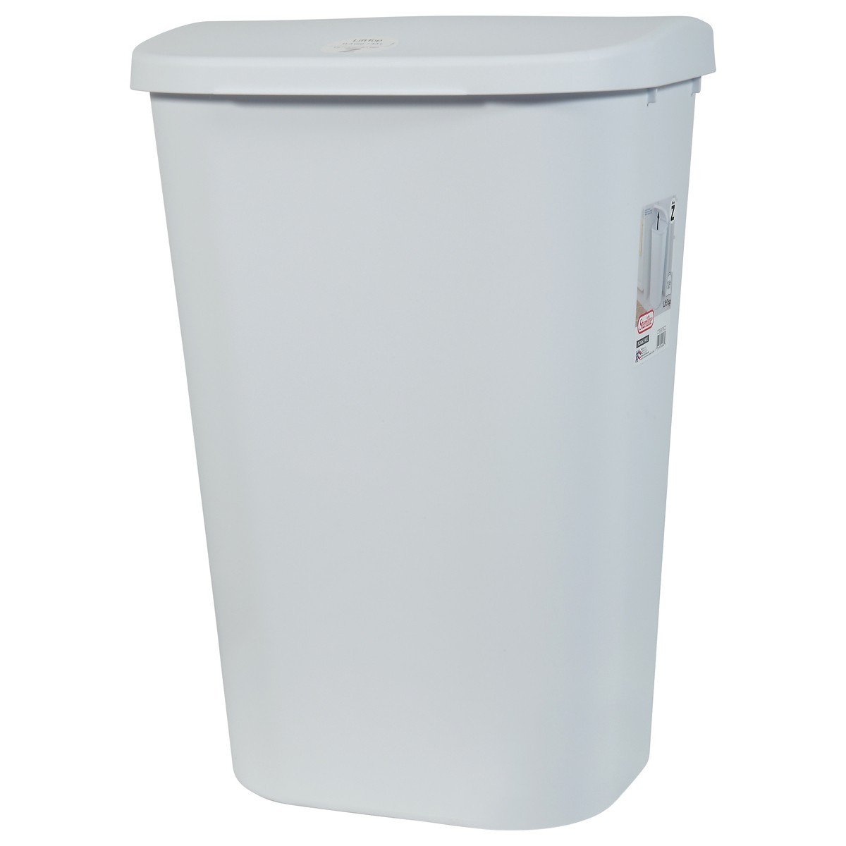 slide 10 of 11, Sterilite 13 Gallon White Base Z LiftTop Trash Can 1 ea, 1 ct