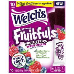 Welch's Fruitfuls Berry Medley Fruit Strips 10 ct Box