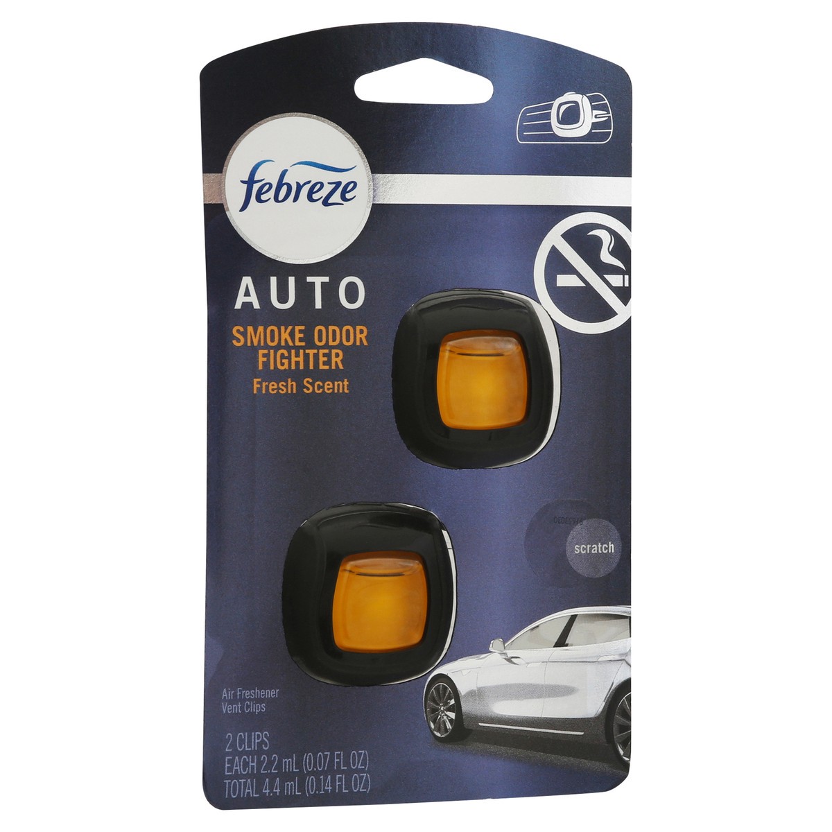 slide 4 of 9, Febreze Auto Vent Clips Smoke Odor Fighter Fresh Scent Air Freshener 2 ea, 2 ct