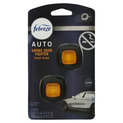 Febreze Auto Vent Clips Smoke Odor Fighter Fresh Scent Air Freshener 2 ea