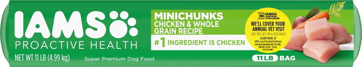 slide 15 of 16, Proactive Health Adult 1+ Minichunks Super Premium Chicken & Whole Grain Recipe Dog Food 11 lb, 11 lb