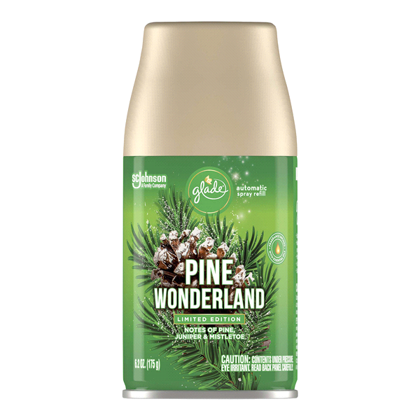 slide 1 of 9, Glade Automatic Spray, Refill, Pine Wonderland, Large, 6.2 oz, 6.2 oz