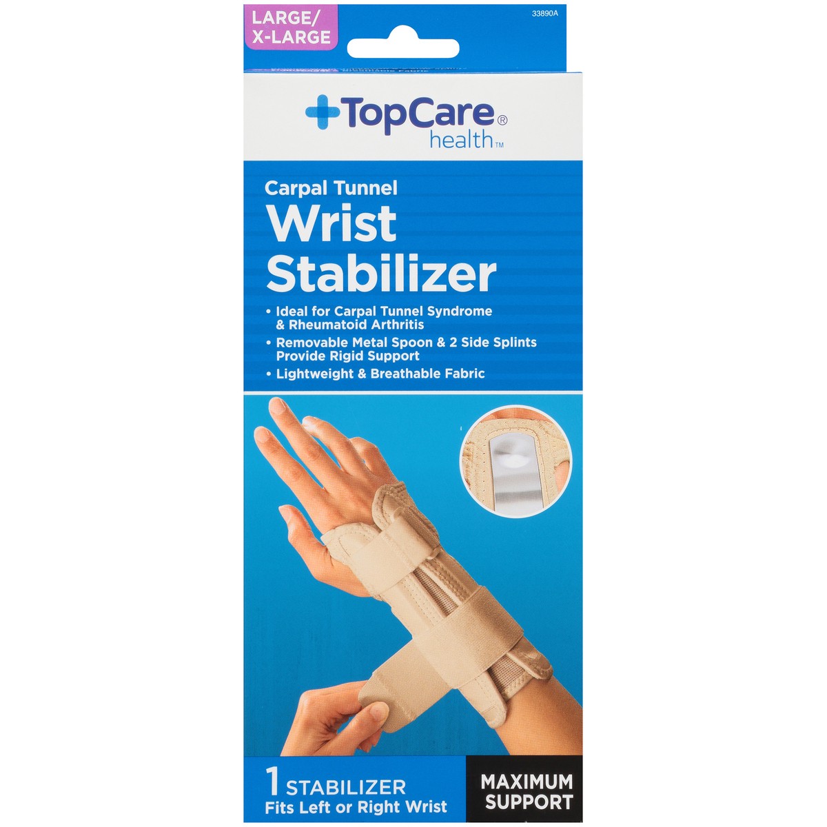 slide 6 of 8, TopCare Wrist Stabilizer, Carpal Tunnel, Large/X-Large, 1 ct