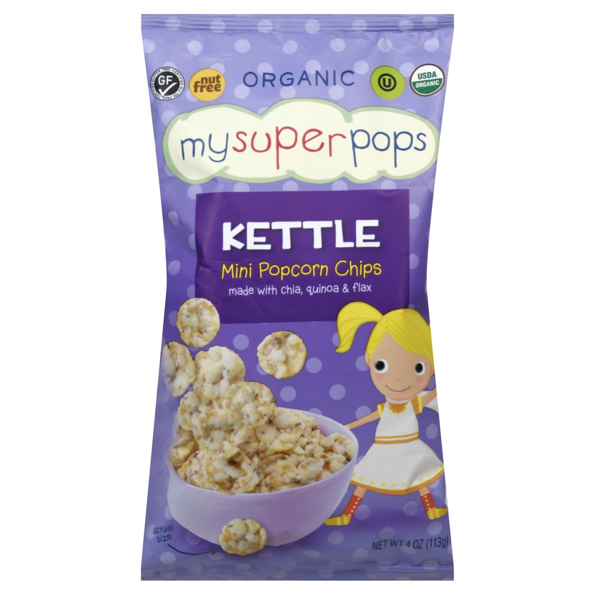 slide 3 of 6, MySuperPops Popcorn Chips 4 oz, 4 oz