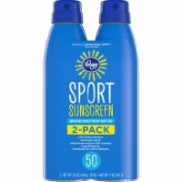 slide 1 of 1, Kroger Sport Sunscreen Spray SPF 50 2-Pack, 2 ct; 5.5 oz