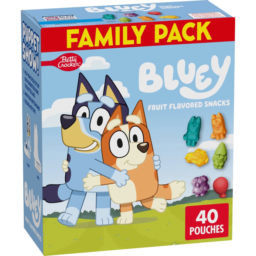 slide 1 of 6, Betty Crocker Fruit Snacks Bluey 40Ct, 32 oz