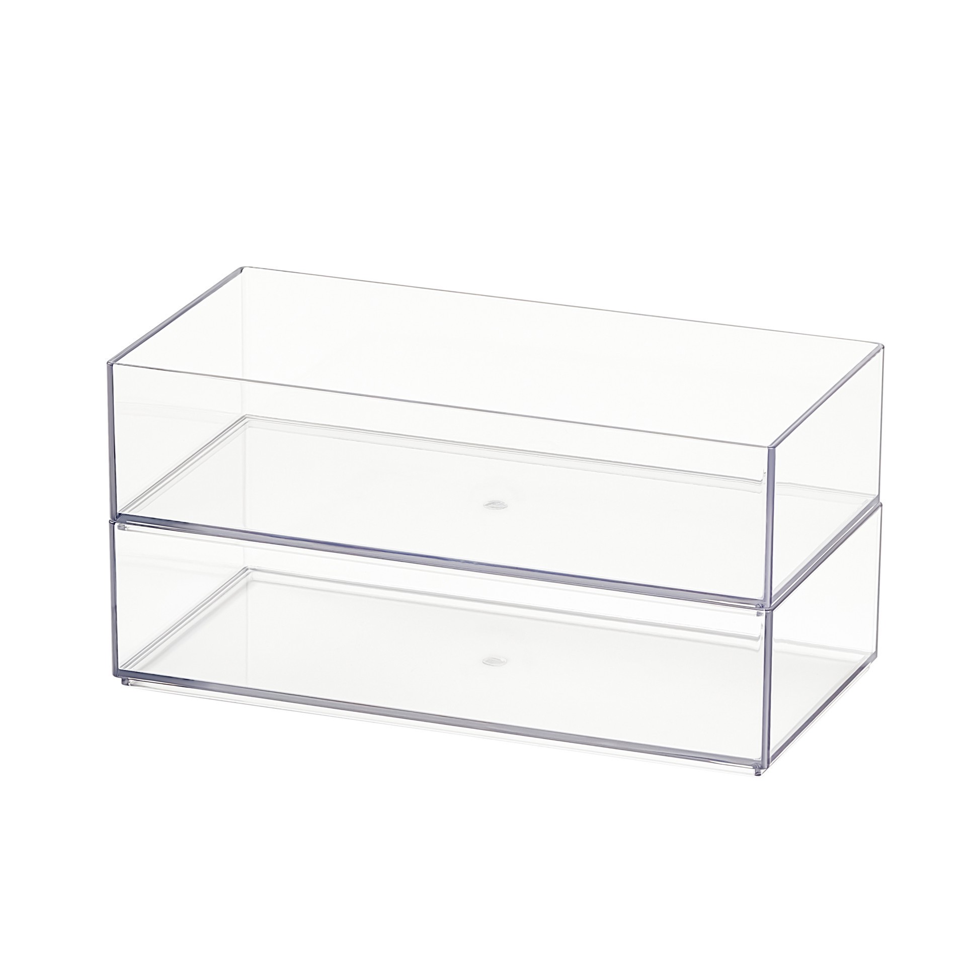 slide 6 of 6, 8" X 4" Clear Stacking Storage Tray By Simply Tidy, 8 in x 4 in