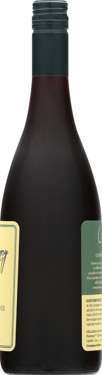 slide 9 of 11, Currency Pinot Noir, 750 ml