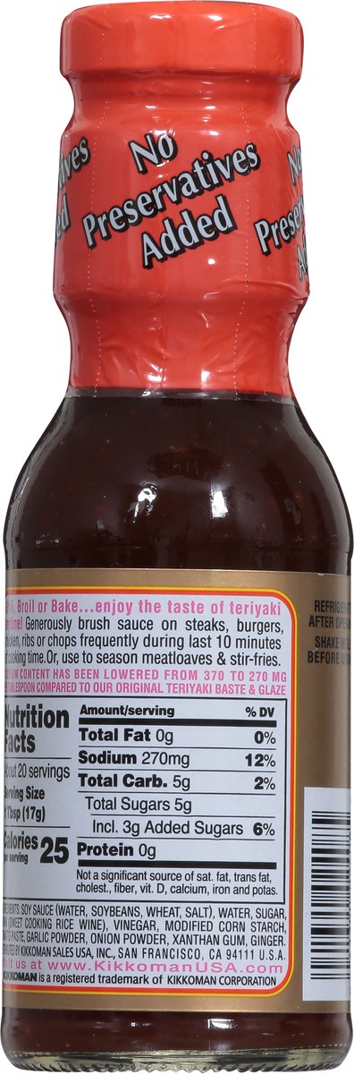 slide 13 of 14, Kikkoman Teriyaki Baste & Glaze 11.8 oz, 11.8 oz