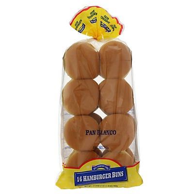 slide 1 of 1, Hill Country Fare Enriched Hamburger Buns, 16 ct