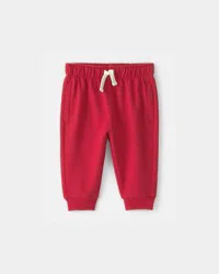 Carter's Baby Boy French Terry Pants - Red - 3M
