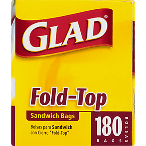 Glad Sandwich Bags FoldTop Box 180 ct Shipt