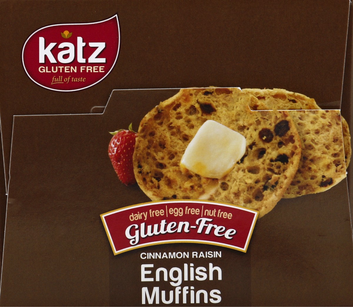 slide 9 of 9, Katz English Muffin Cinnamon Raisin, 8.5 oz