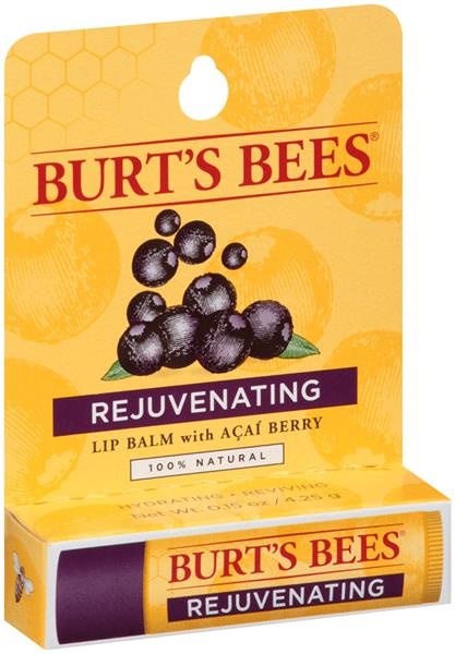 slide 1 of 1, Burt's Bees Rejuvenating Lip Balm With Acai Berry, 0.15 oz